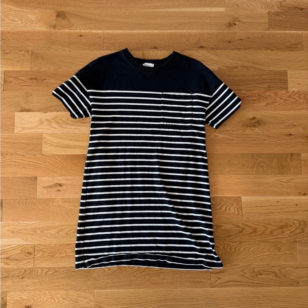 Evereve Striped Black and White T-Shirt Dress